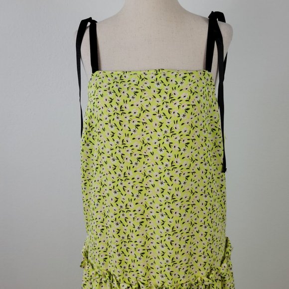 TOPSHOP dropped waist midi dress Sz 6 - Picture 4 of 10